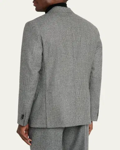 Burberry Men's Puppytooth Check Wool Tailored Jacket | Thumbnail 3 Burberry Men's Puppytooth Check Wool Tailored Jacket | Thumbnail 3