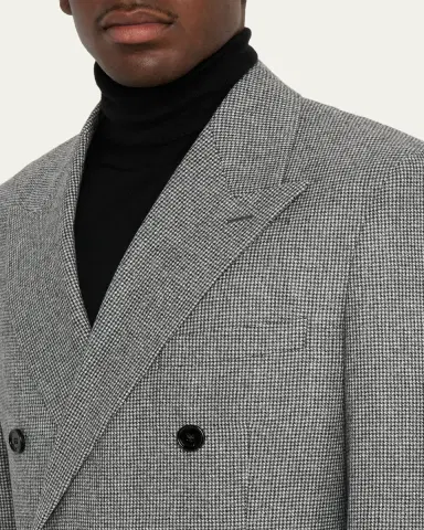 Burberry Men's Puppytooth Check Wool Tailored Jacket | Thumbnail 5 Burberry Men's Puppytooth Check Wool Tailored Jacket | Thumbnail 5