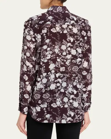 Adam Lippes Mathias Floral Silk Button-Down Shirt | Thumbnail 3 Adam Lippes Mathias Floral Silk Button-Down Shirt | Thumbnail 3