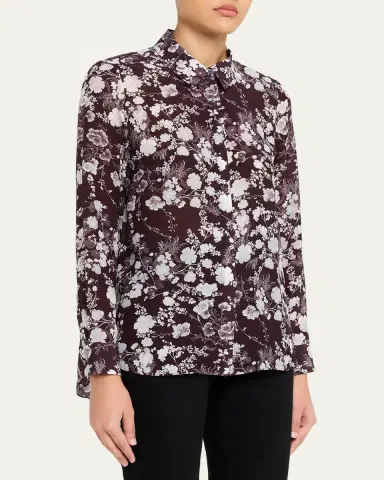 Adam Lippes Mathias Floral Silk Button-Down Shirt | Thumbnail 4 Adam Lippes Mathias Floral Silk Button-Down Shirt | Thumbnail 4
