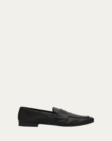 Prada Men's Goat Leather Penny Loafers | Thumbnail 6 Prada Men's Goat Leather Penny Loafers | Thumbnail 6