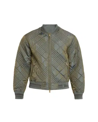 Burberry Men's Rakewood Micro Check-Stitch Bomber Jacket | Thumbnail 1 Burberry Men's Rakewood Micro Check-Stitch Bomber Jacket | Thumbnail 1