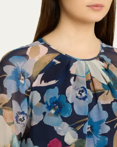 Rickie Freeman for Teri Jon Floral-Print Chiffon Gown | Thumbnail 5 Rickie Freeman for Teri Jon Floral-Print Chiffon Gown | Thumbnail 5