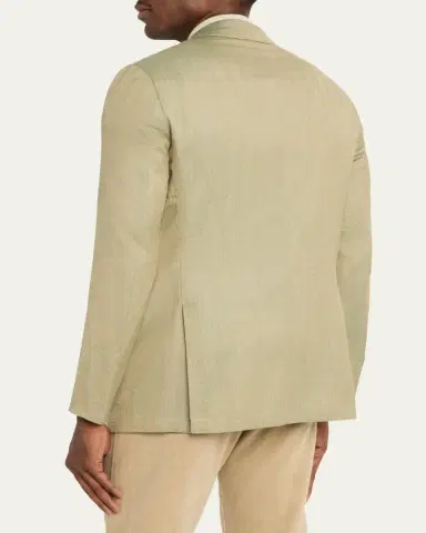 Kiton Men's Cashmere Herringbone Single-Breasted Sport Coat | Thumbnail 3 Kiton Men's Cashmere Herringbone Single-Breasted Sport Coat | Thumbnail 3