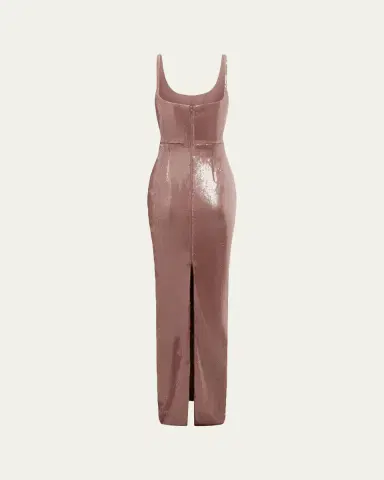 Alex Perry Sleeveless Sequined Column Singlet Gown | Thumbnail 2 Alex Perry Sleeveless Sequined Column Singlet Gown | Thumbnail 2
