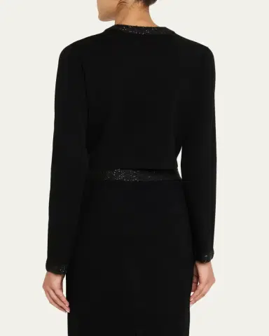 A.L.C. Marley Sequined Long-Sleeve Crop Top | Thumbnail 3 A.L.C. Marley Sequined Long-Sleeve Crop Top | Thumbnail 3