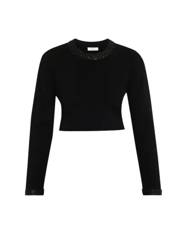 A.L.C. Marley Sequined Long-Sleeve Crop Top | Thumbnail 1 A.L.C. Marley Sequined Long-Sleeve Crop Top | Thumbnail 1