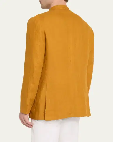 Kiton Men's Exclusive Deconstructed Linen Blazer | Thumbnail 3 Kiton Men's Exclusive Deconstructed Linen Blazer | Thumbnail 3