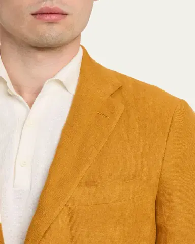 Kiton Men's Exclusive Deconstructed Linen Blazer | Thumbnail 5 Kiton Men's Exclusive Deconstructed Linen Blazer | Thumbnail 5