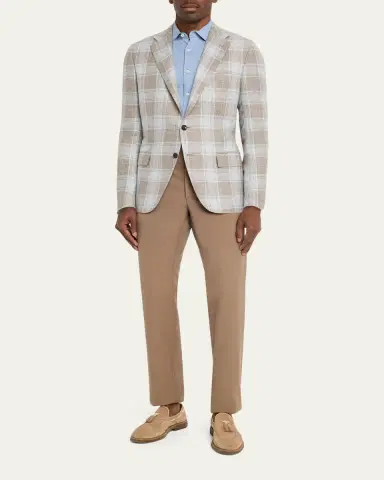 Kiton Men's Cashmere, Wool and Silk Plaid Sport Coat | Thumbnail 2 Kiton Men's Cashmere, Wool and Silk Plaid Sport Coat | Thumbnail 2