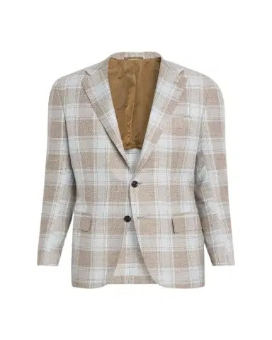 Kiton Men's Cashmere, Wool and Silk Plaid Sport Coat | Thumbnail 1 Kiton Men's Cashmere, Wool and Silk Plaid Sport Coat | Thumbnail 1