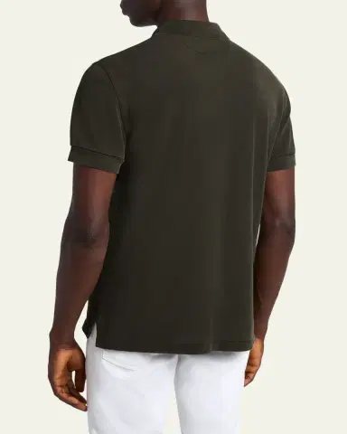 Tom Ford Men's Lyocell Pique Polo Shirt | Thumbnail 3 Tom Ford Men's Lyocell Pique Polo Shirt | Thumbnail 3