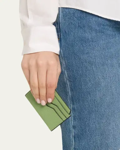 Valextra Calf Leather Card Holder | Thumbnail 6 Valextra Calf Leather Card Holder | Thumbnail 6