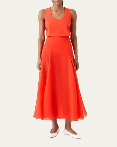 Akris Sheer Silk Organza Godet Midi Skirt | Thumbnail 2 Akris Sheer Silk Organza Godet Midi Skirt | Thumbnail 2