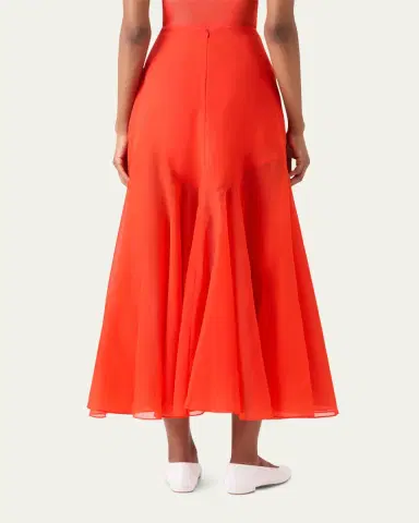 Akris Sheer Silk Organza Godet Midi Skirt | Thumbnail 3 Akris Sheer Silk Organza Godet Midi Skirt | Thumbnail 3