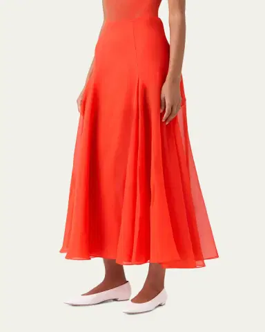Akris Sheer Silk Organza Godet Midi Skirt | Thumbnail 4 Akris Sheer Silk Organza Godet Midi Skirt | Thumbnail 4