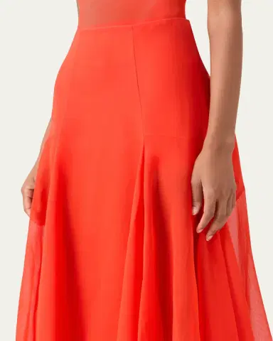 Akris Sheer Silk Organza Godet Midi Skirt | Thumbnail 5 Akris Sheer Silk Organza Godet Midi Skirt | Thumbnail 5