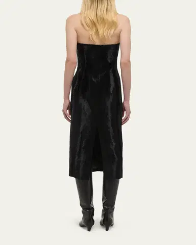 Helmut Lang Sleeveless Faux Pony Midi Dress | Thumbnail 3 Helmut Lang Sleeveless Faux Pony Midi Dress | Thumbnail 3