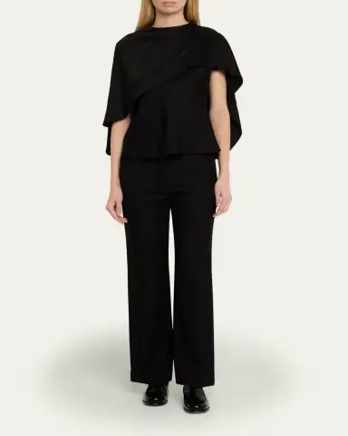 Simkhai Eliora Satin Cape Top | Thumbnail 2 Simkhai Eliora Satin Cape Top | Thumbnail 2