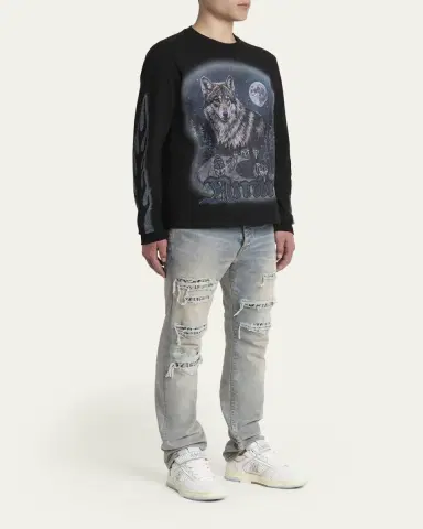 AMIRI Men's Ma Skyline Mesh and Leather Low-Top Sneakers | Thumbnail 3 AMIRI Men's Ma Skyline Mesh and Leather Low-Top Sneakers | Thumbnail 3