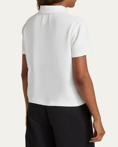 Vince Crepe Short-Sleeve Polo Shirt | Thumbnail 3 Vince Crepe Short-Sleeve Polo Shirt | Thumbnail 3