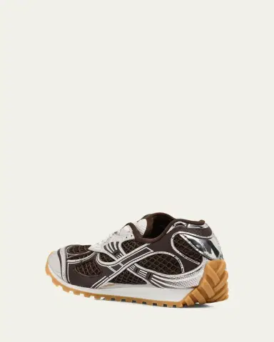 Bottega Veneta Women's Orbit Metallic Net Runner Sneakers | Thumbnail 4 Bottega Veneta Women's Orbit Metallic Net Runner Sneakers | Thumbnail 4