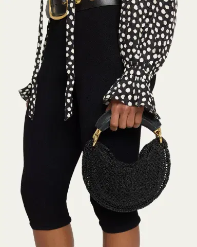 Chloé Summer Banana Mini Hobo Bag in Metallic Crochet | Thumbnail 2 Chloé Summer Banana Mini Hobo Bag in Metallic Crochet | Thumbnail 2