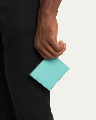 Valextra Men's Leather V-Cut Bifold Wallet | Thumbnail 5 Valextra Men's Leather V-Cut Bifold Wallet | Thumbnail 5