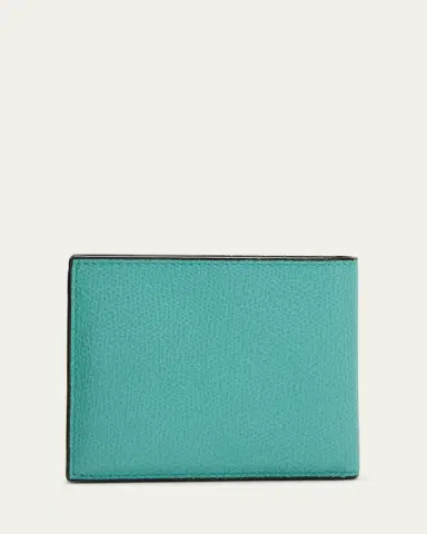 Valextra Men's Leather V-Cut Bifold Wallet | Thumbnail 6 Valextra Men's Leather V-Cut Bifold Wallet | Thumbnail 6