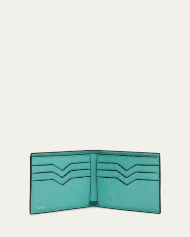 Valextra Men's Leather V-Cut Bifold Wallet | Thumbnail 7 Valextra Men's Leather V-Cut Bifold Wallet | Thumbnail 7