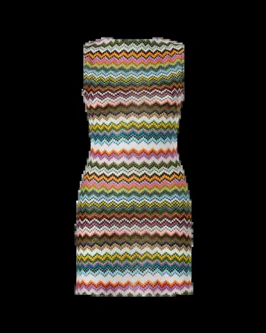 Missoni Mare Open-Back Striped Metallic Crochet Mini Dress | Thumbnail 2 Missoni Mare Open-Back Striped Metallic Crochet Mini Dress | Thumbnail 2