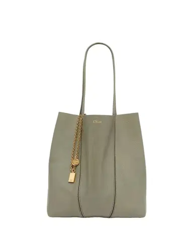 Chloé Spin Medium Tote Bag in Leather | Thumbnail 1 Chloé Spin Medium Tote Bag in Leather | Thumbnail 1