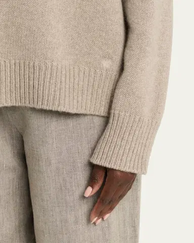 Loulou De Saison Pia Oversized Cashmere Crewneck Sweater | Thumbnail 5 Loulou De Saison Pia Oversized Cashmere Crewneck Sweater | Thumbnail 5