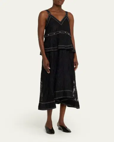 3.1 Phillip Lim Sleeveless Layered Lace Midi Dress | Thumbnail 4 3.1 Phillip Lim Sleeveless Layered Lace Midi Dress | Thumbnail 4