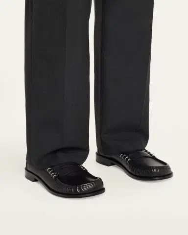JW Anderson Men's Leather Moccasin-Toe Penny Loafers | Thumbnail 2 JW Anderson Men's Leather Moccasin-Toe Penny Loafers | Thumbnail 2