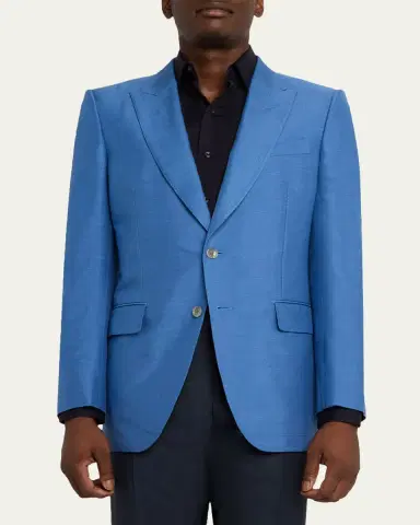 Tom Ford Men's Peak Lapel Single-Breasted Sport Coat | Thumbnail 4 Tom Ford Men's Peak Lapel Single-Breasted Sport Coat | Thumbnail 4
