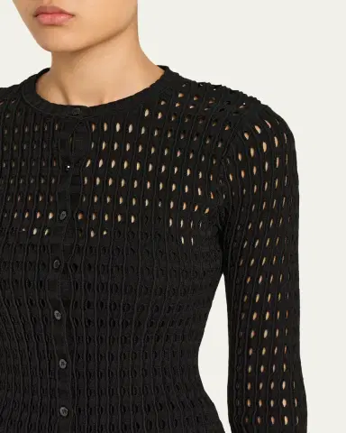 SIMKHAI Mabel Openwork Cardigan | Thumbnail 5 SIMKHAI Mabel Openwork Cardigan | Thumbnail 5
