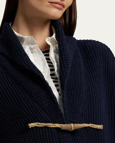 Ralph Lauren Collection Cotton-Silk Shawl-Collar Cardigan | Thumbnail 5 Ralph Lauren Collection Cotton-Silk Shawl-Collar Cardigan | Thumbnail 5