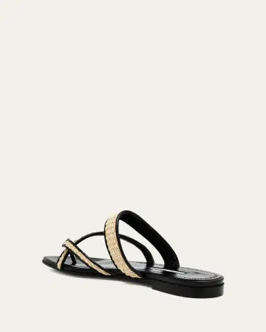 Manolo Blahnik Susara Woven Flat Slide Sandals | Thumbnail 4 Manolo Blahnik Susara Woven Flat Slide Sandals | Thumbnail 4