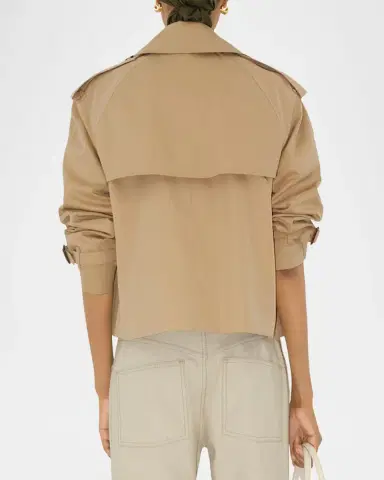 Burberry Haltye Cropped Gabardine Trench Jacket | Thumbnail 2 Burberry Haltye Cropped Gabardine Trench Jacket | Thumbnail 2