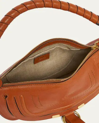 Chloé Marcie Mini Saddle Shoulder Bag in Leather | Thumbnail 4 Chloé Marcie Mini Saddle Shoulder Bag in Leather | Thumbnail 4