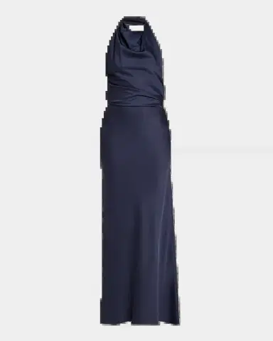 SIMKHAI Reannon Draped Satin Gown | Thumbnail 2 SIMKHAI Reannon Draped Satin Gown | Thumbnail 2