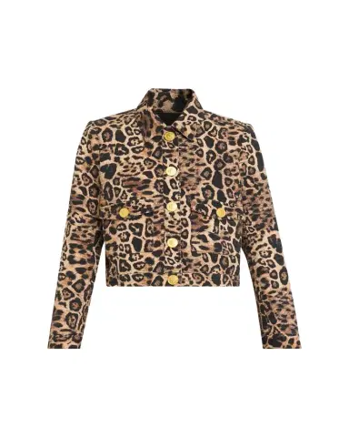 L'Agence Nyx Leopard Tweed Cropped Jacket | Thumbnail 1 L'Agence Nyx Leopard Tweed Cropped Jacket | Thumbnail 1