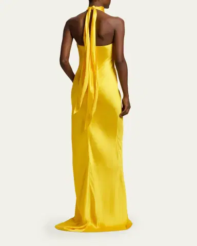 Ralph Lauren Collection Chilton Stretch Satin Evening Dress | Thumbnail 3 Ralph Lauren Collection Chilton Stretch Satin Evening Dress | Thumbnail 3