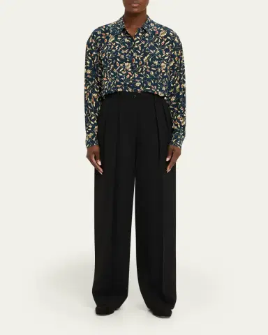 Ulla Johnson Soren Floral Silk Button-Front Shirt | Thumbnail 2 Ulla Johnson Soren Floral Silk Button-Front Shirt | Thumbnail 2