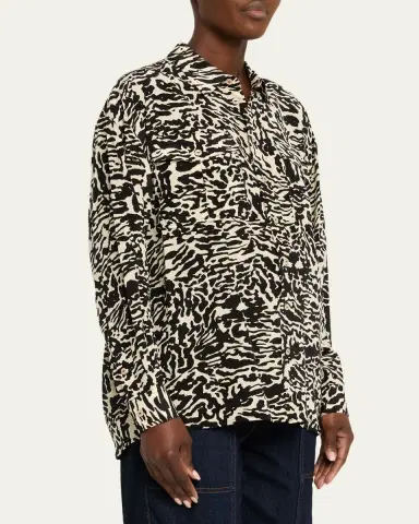 Ulla Johnson Soren Floral Silk Button-Front Shirt | Thumbnail 8 Ulla Johnson Soren Floral Silk Button-Front Shirt | Thumbnail 8