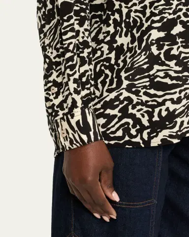 Ulla Johnson Soren Floral Silk Button-Front Shirt | Thumbnail 9 Ulla Johnson Soren Floral Silk Button-Front Shirt | Thumbnail 9