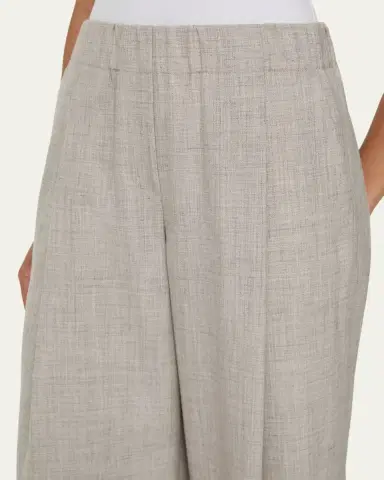 Lafayette 148 New York Astor Pleated Wide-Leg Melange Pants | Thumbnail 5 Lafayette 148 New York Astor Pleated Wide-Leg Melange Pants | Thumbnail 5