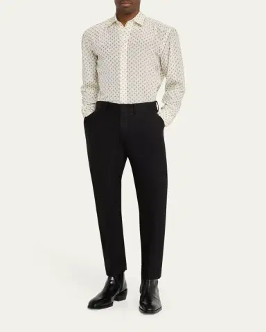 TOM FORD Men's Crepe de Chine Silk Paisley Dress Shirt | Thumbnail 2 TOM FORD Men's Crepe de Chine Silk Paisley Dress Shirt | Thumbnail 2