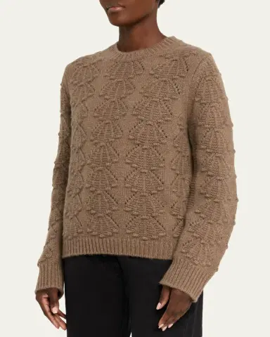 Loulou De Saison Clyde 3D Shell Knit Cashmere Sweater | Thumbnail 4 Loulou De Saison Clyde 3D Shell Knit Cashmere Sweater | Thumbnail 4